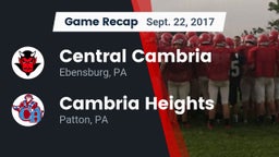 Recap: Central Cambria  vs. Cambria Heights  2017