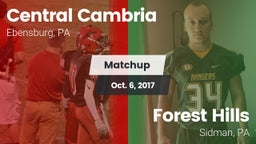 Matchup: Central Cambria vs. Forest Hills  2017