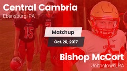 Matchup: Central Cambria vs. Bishop McCort  2017