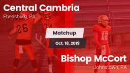 Matchup: Central Cambria vs. Bishop McCort  2019