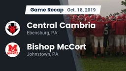 Recap: Central Cambria  vs. Bishop McCort  2019