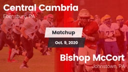 Matchup: Central Cambria vs. Bishop McCort  2020