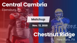 Matchup: Central Cambria vs. Chestnut Ridge  2020