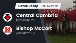 Recap: Central Cambria  vs. Bishop McCort  2022