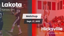 Matchup: Lakota vs. Hicksville  2019