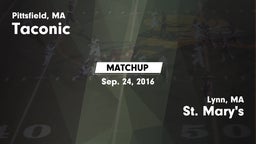 Matchup: Taconic  vs. St. Mary's  2016
