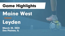 Maine West  vs Leyden  Game Highlights - March 20, 2024