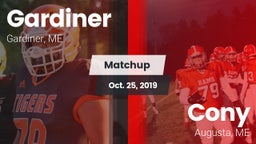 Matchup: Gardiner  vs. Cony  2019