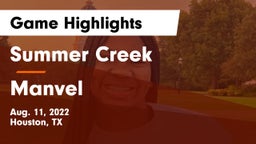Summer Creek  vs Manvel  Game Highlights - Aug. 11, 2022