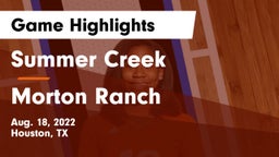 Summer Creek  vs Morton Ranch  Game Highlights - Aug. 18, 2022