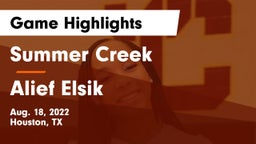 Summer Creek  vs Alief Elsik  Game Highlights - Aug. 18, 2022