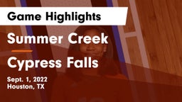 Summer Creek  vs Cypress Falls  Game Highlights - Sept. 1, 2022