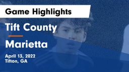 Tift County  vs Marietta  Game Highlights - April 13, 2022