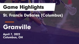 St. Francis DeSales  (Columbus) vs Granville  Game Highlights - April 7, 2022