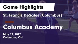 St. Francis DeSales  (Columbus) vs Columbus Academy  Game Highlights - May 19, 2022