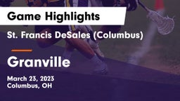 St. Francis DeSales  (Columbus) vs Granville  Game Highlights - March 23, 2023