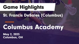 St. Francis DeSales  (Columbus) vs Columbus Academy  Game Highlights - May 2, 2023