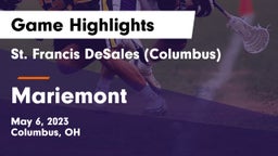 St. Francis DeSales  (Columbus) vs Mariemont  Game Highlights - May 6, 2023