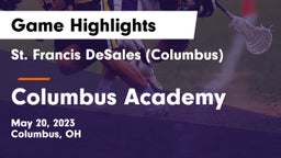 St. Francis DeSales  (Columbus) vs Columbus Academy  Game Highlights - May 20, 2023