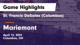 St. Francis DeSales  (Columbus) vs Mariemont  Game Highlights - April 12, 2024