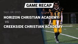 Recap: Horizon Christian Academy  vs. Creekside Christian Academy 2015