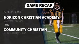 Recap: Horizon Christian Academy  vs. Community Christian  2016