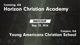 Matchup: Horizon Christian Ac vs. Young Americans Christian School 2016