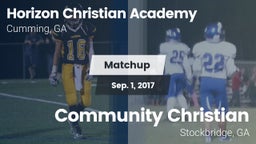 Matchup: Horizon Christian Ac vs. Community Christian  2017