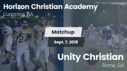 Matchup: Horizon Christian Ac vs. Unity Christian  2018