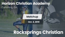 Matchup: Horizon Christian Ac vs. Rocksprings Christian 2019