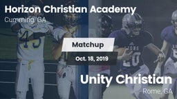 Matchup: Horizon Christian Ac vs. Unity Christian  2019