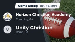 Recap: Horizon Christian Academy  vs. Unity Christian  2019
