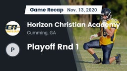 Recap: Horizon Christian Academy  vs. Playoff Rnd 1 2020