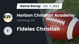 Recap: Horizon Christian Academy  vs. Fideles Christian 2022
