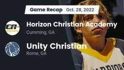 Recap: Horizon Christian Academy  vs. Unity Christian  2022