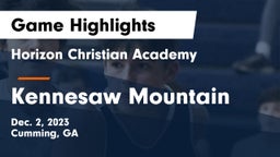 Horizon Christian Academy  vs Kennesaw Mountain  Game Highlights - Dec. 2, 2023
