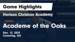 Horizon Christian Academy  vs Academe of the Oaks Game Highlights - Dec. 12, 2023