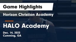 Horizon Christian Academy  vs HALO Academy Game Highlights - Dec. 14, 2023
