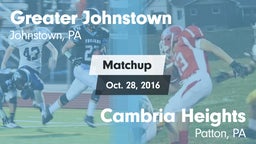 Matchup: Greater Johnstown vs. Cambria Heights  2016