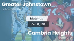 Matchup: Greater Johnstown vs. Cambria Heights  2017