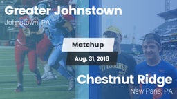 Matchup: Greater Johnstown vs. Chestnut Ridge  2018