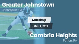 Matchup: Greater Johnstown vs. Cambria Heights  2019