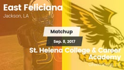 Matchup: East Feliciana High vs. St. Helena College & Career Academy 2017