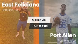 Matchup: East Feliciana High vs. Port Allen  2019