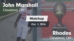 Matchup: John Marshall High vs. Rhodes  2016