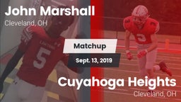 Matchup: John Marshall High vs. Cuyahoga Heights  2019