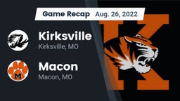 Recap: Kirksville  vs. Macon  2022