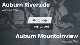 Matchup: Auburn Riverside vs. Auburn Mountainview  2016