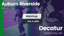 Matchup: Auburn Riverside vs. Decatur  2016