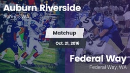 Matchup: Auburn Riverside vs. Federal Way  2016